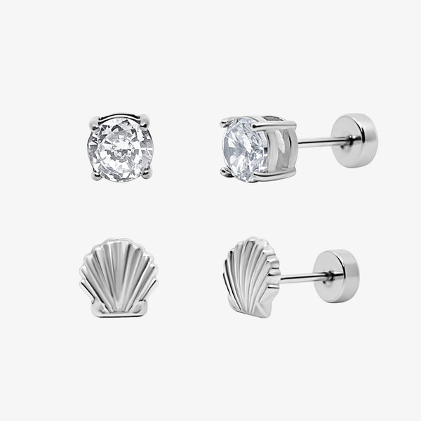 Starry Eyes Duo Flat Back Earrings