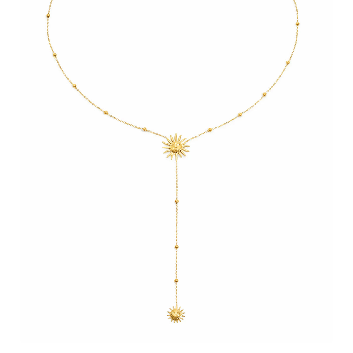 Sunny Glow Lariat Necklace