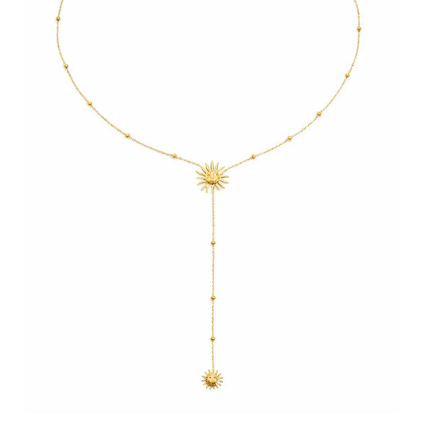 Sunny Glow Lariat Necklace