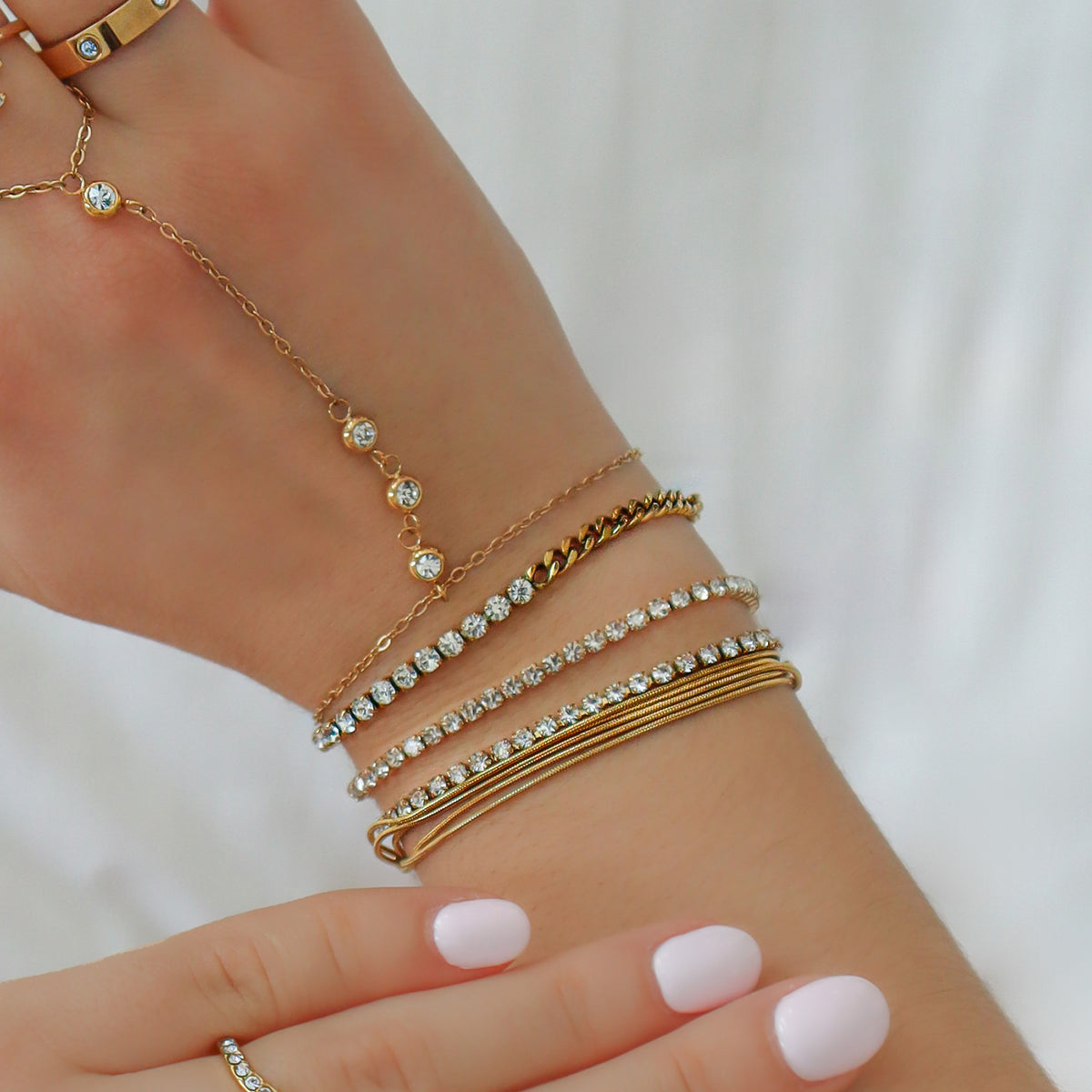 Champagne Princess Tennis Bracelet - EVRYJEWELS