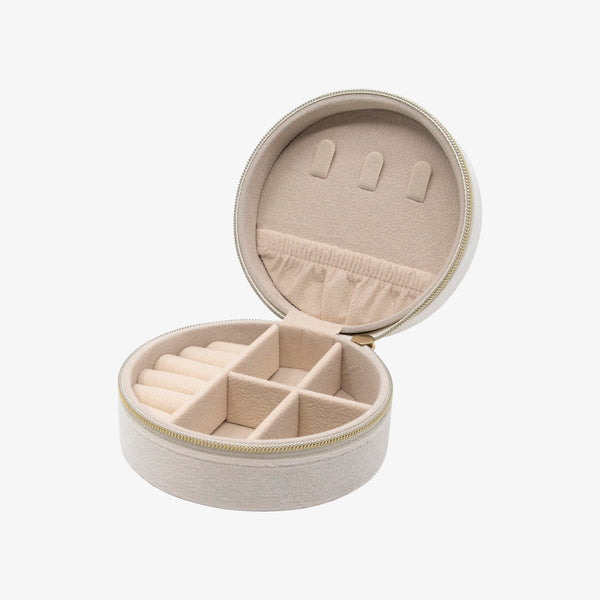 Round Velvet Travel Jewelry Case - EVRYJEWELS