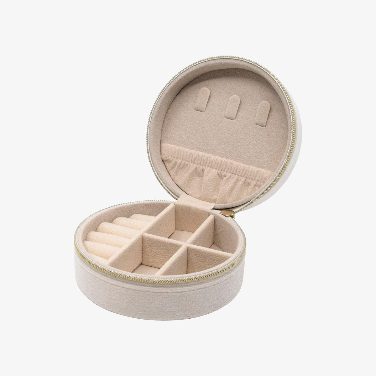 Round Velvet Travel Jewelry Case - EVRYJEWELS