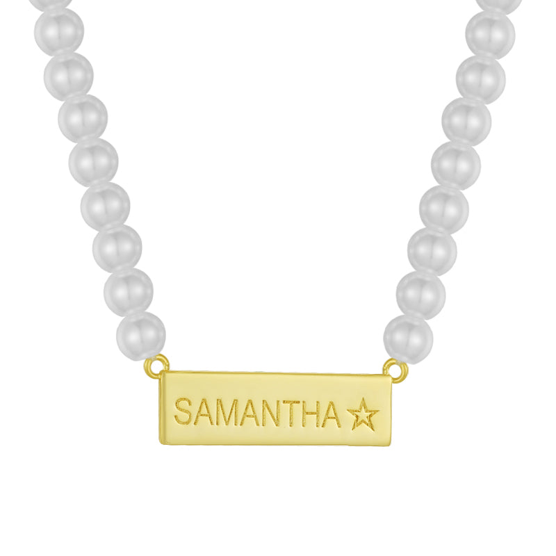 Custom/Personalized Pearl Necklace - EVRYJEWELS