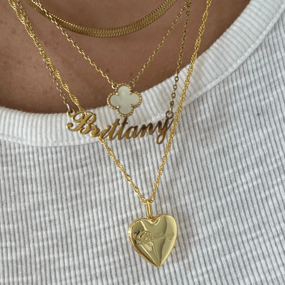 Custom/Personalized Heart Locket Necklace - EVRYJEWELS