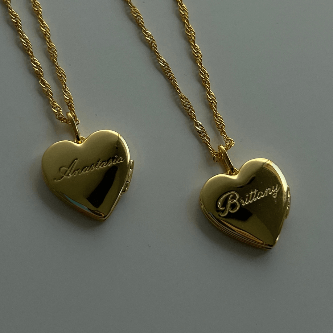 Custom/Personalized Heart Locket Necklace - EVRYJEWELS