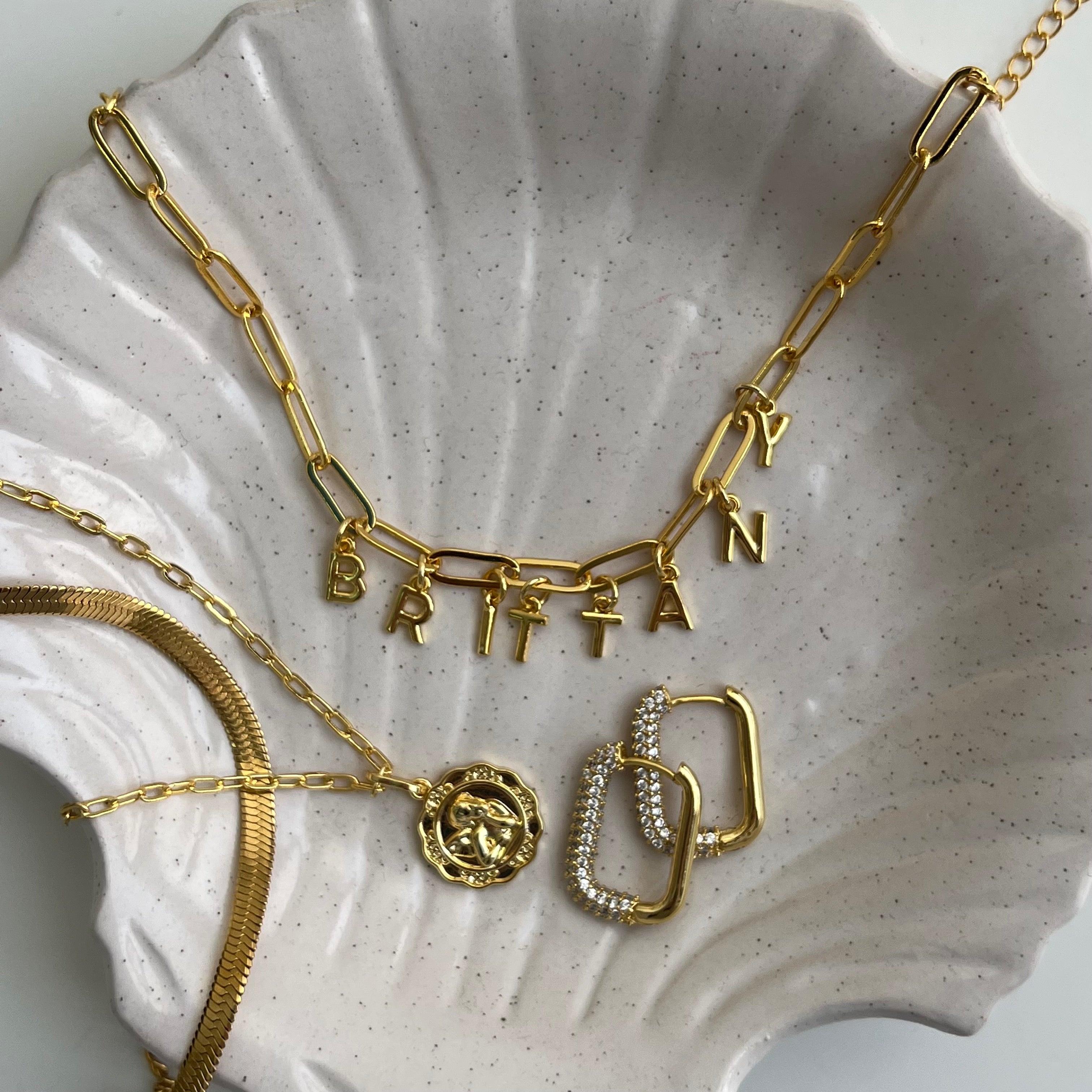 Custom/Personalized Link Letter Necklace - EVRYJEWELS