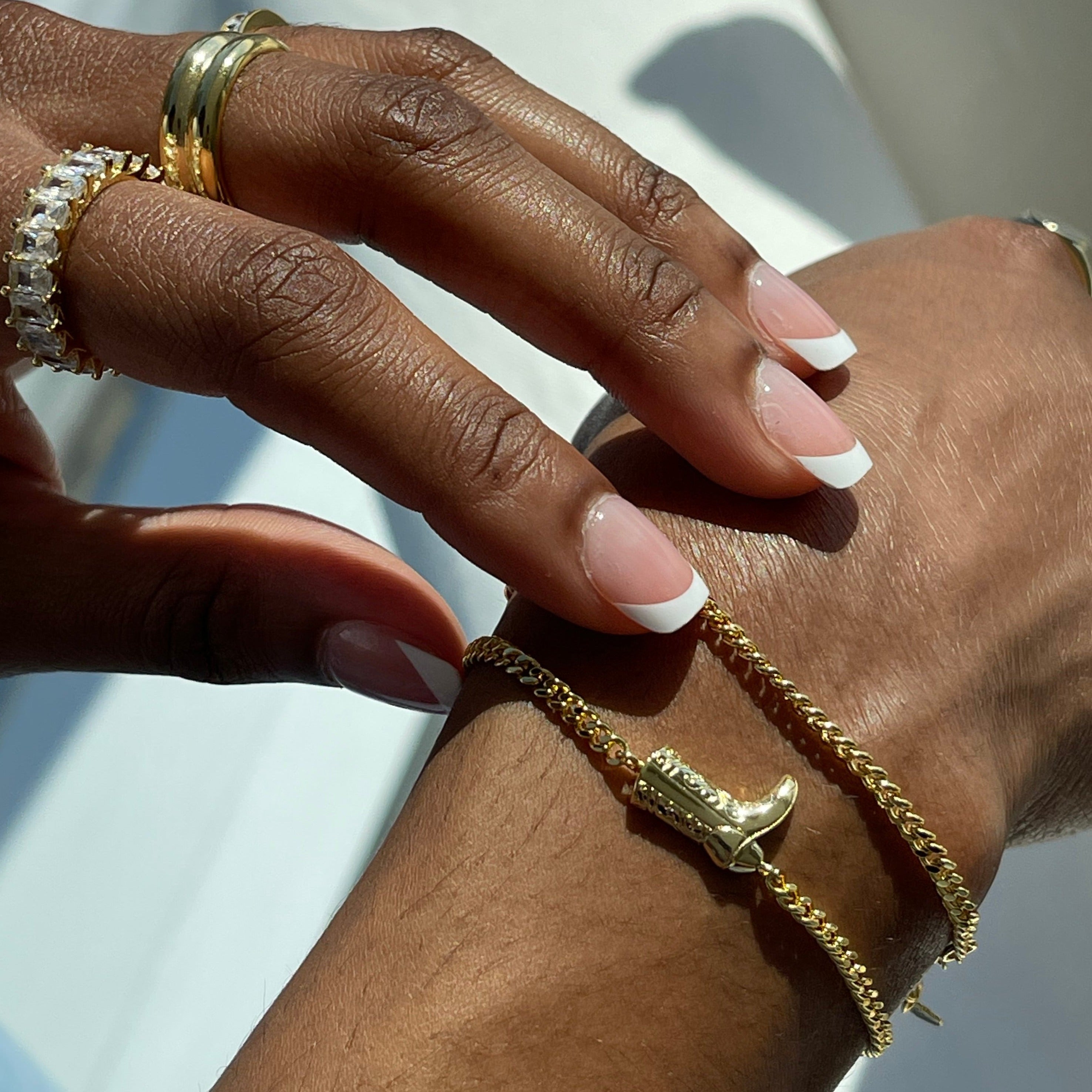 Gold plated heart charm western bracelet - Silvermerc Designs - 4264925