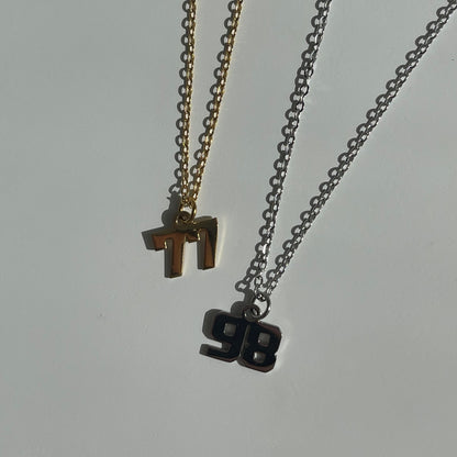 Custom/Personalized Number Pendant Necklace