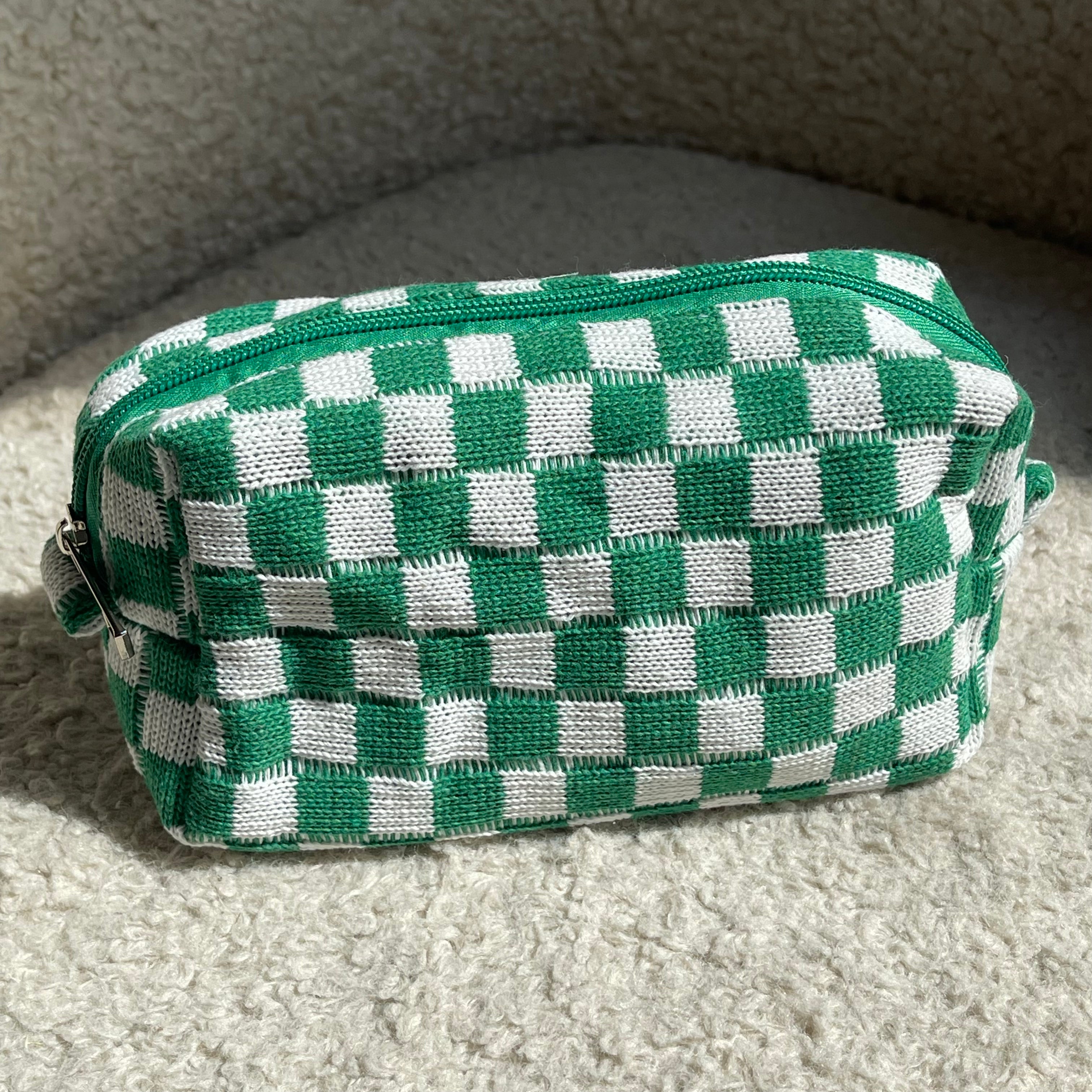 Checkered Cosmetic Bag – Sas and Rose