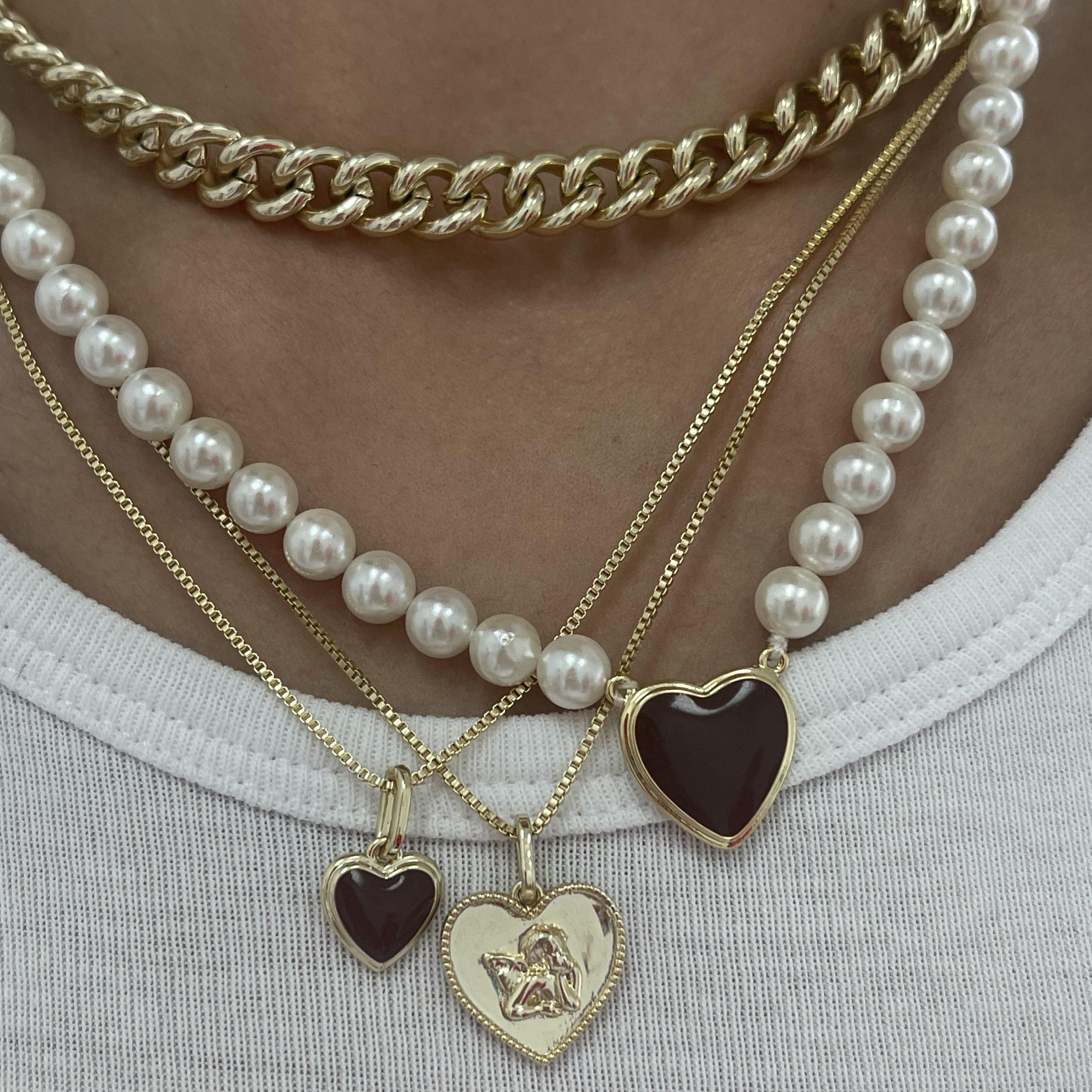 Love Actually Heart Necklace in Gold Plated - Etsy Hong Kong