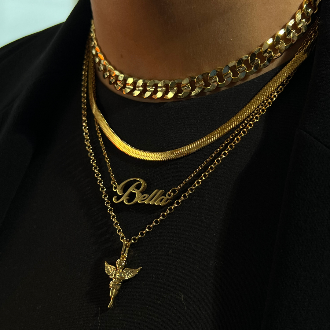 Amaxer Large Pendant Nameplate Custom Name Necklace Bold Chain Men Gift  Jewelry | eBay
