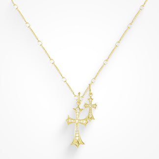 Double Cross Me Necklace– EVRYJEWELS