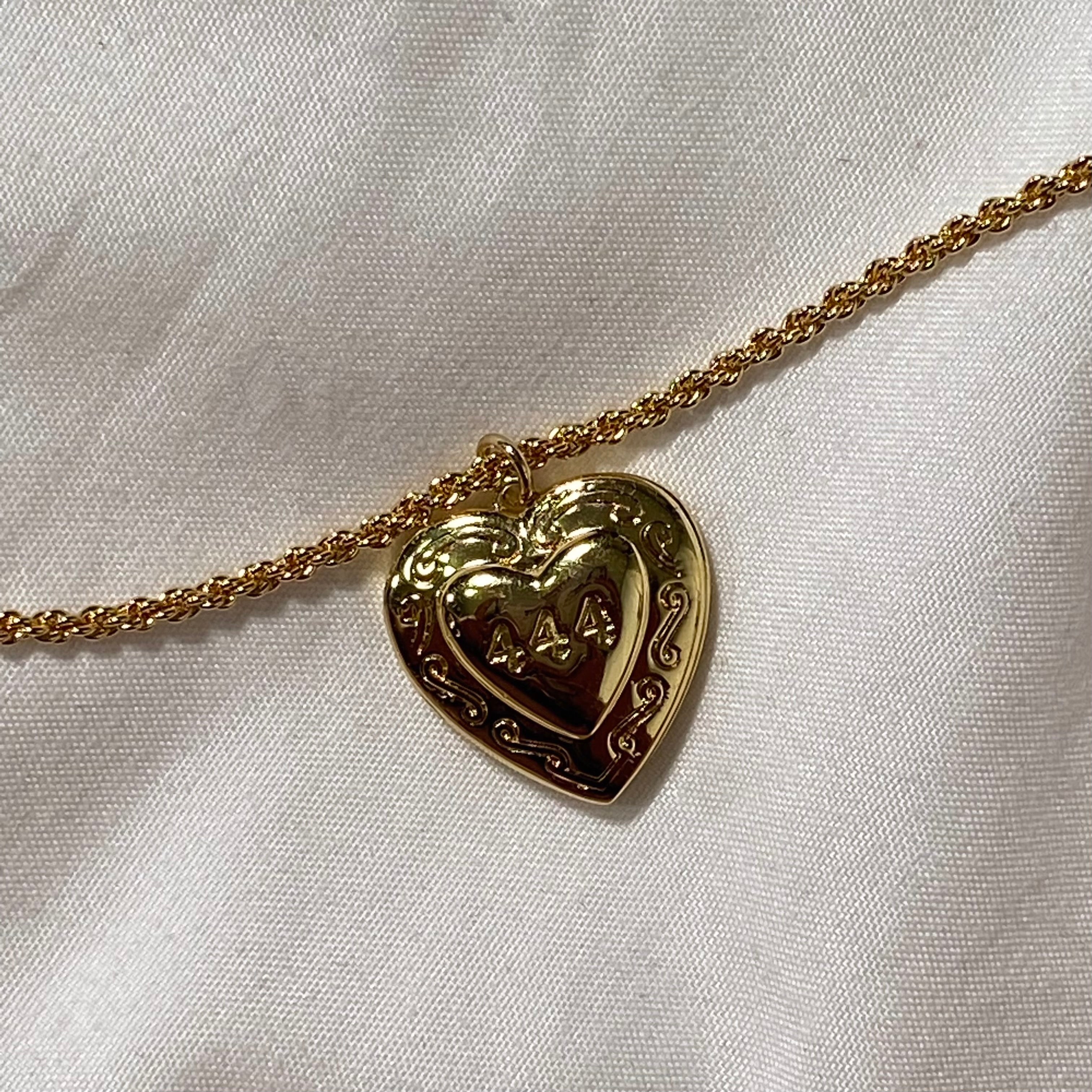 14K Gold Heart Locket Pendant Necklace for Children