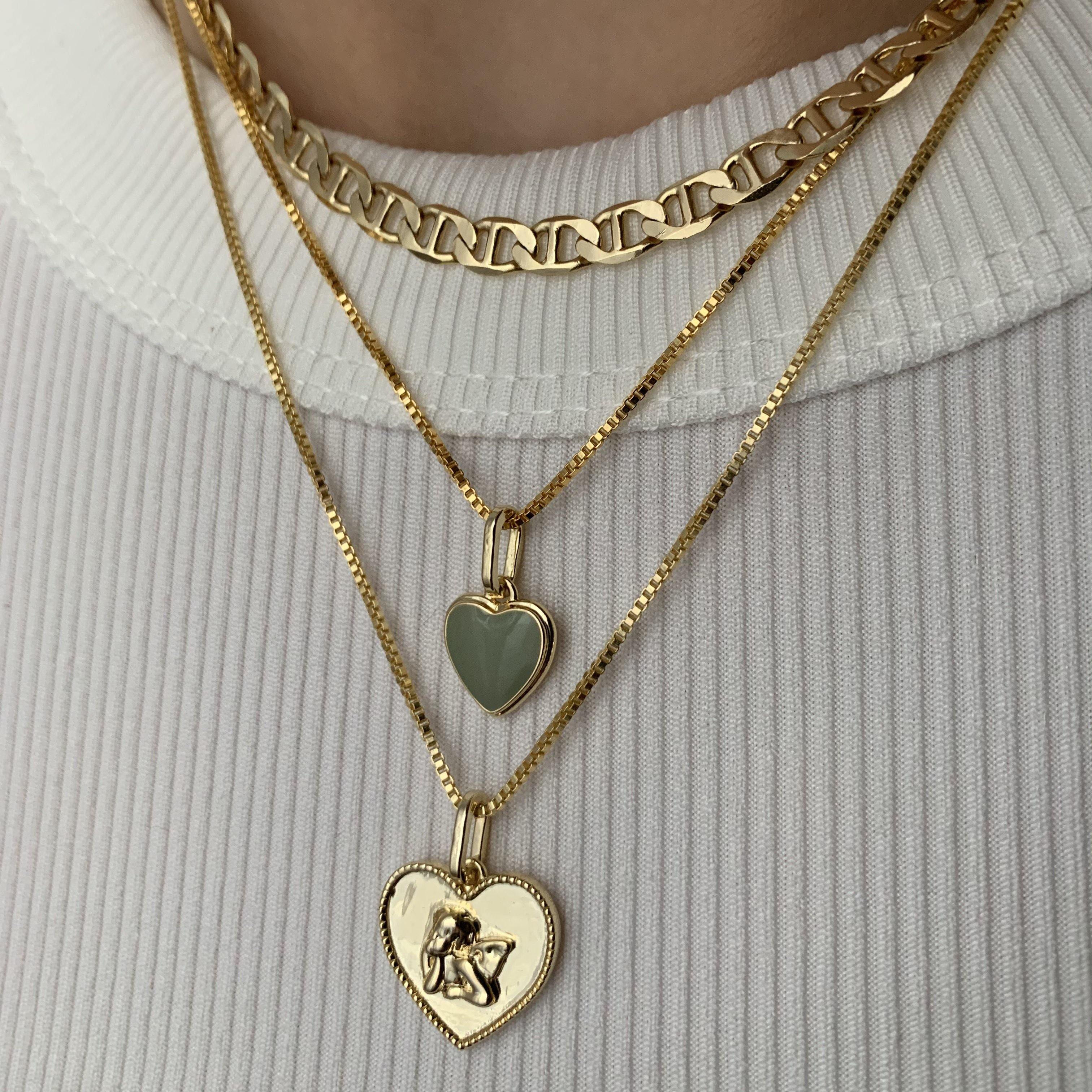 Love actually deals gold heart necklace