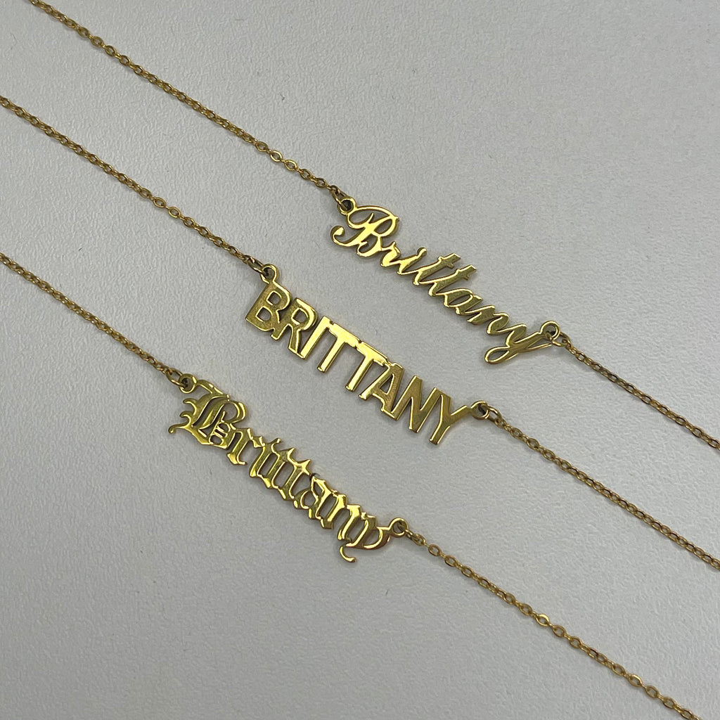 Custom/Personalized Nameplate Necklace - EVRYJEWELS