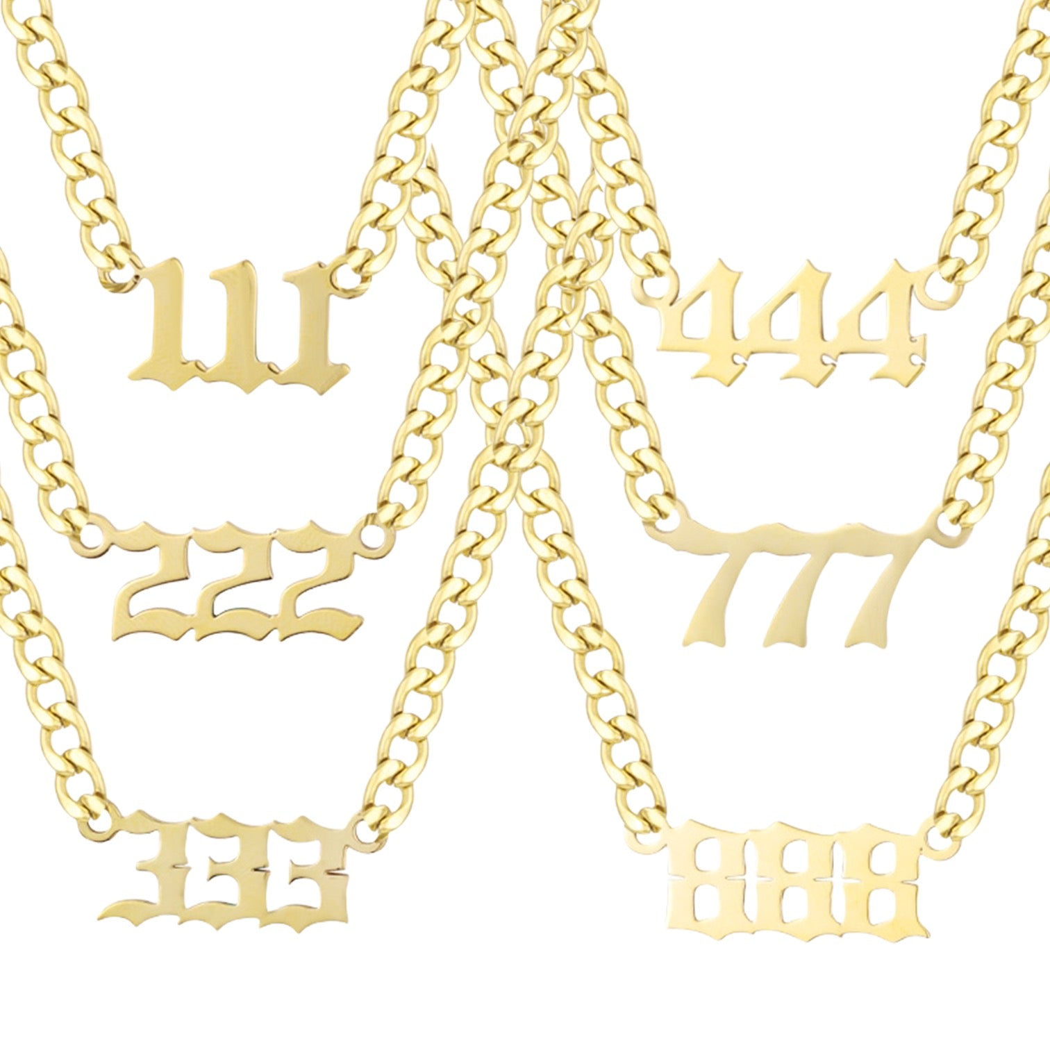 Buy doubgood Angel Number Necklace for Women Men 000 111 222 333 444 555  666 777 888 999 Numerology Necklace 14K Gold Plated Necklaces for Girls  Boys Gift Online at desertcartINDIA